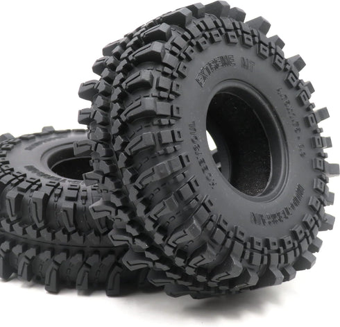 2pcs RC 1.9 Mud-Terrain Tires Tyres Height 121mm/4.75inch for 1/10 Redcat Gen8 / Traxxas TRX-4 / RC4WD D90 TF2 / Tamiay CC01 / Axial SCX10 90047 S...