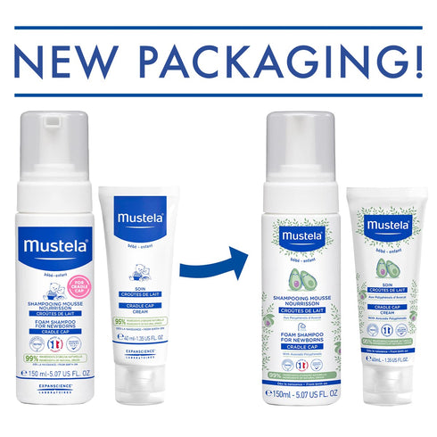 Mustela Baby Cradle Cap Bundle - Natural Baby Shampoo & Cradle Cap Cream - with Natural Avocado - 2 Piece Set...