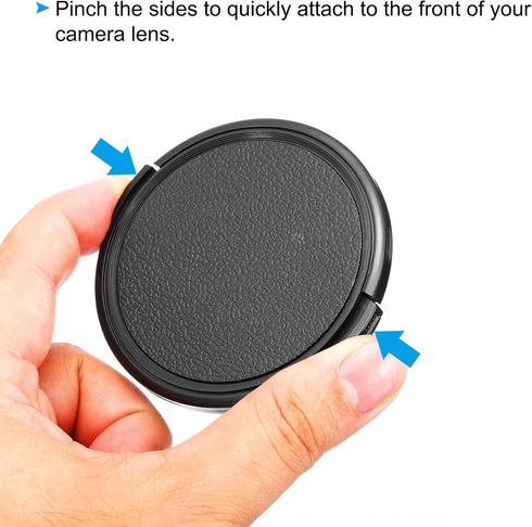 PATIKIL 72mm Lens Cap, 3 Pack Sides Pinch Snap Camera Lens Cover for Front Lens with Cloth, Suitable for 72mm Thread Universal DSLR Lenses for Nik...