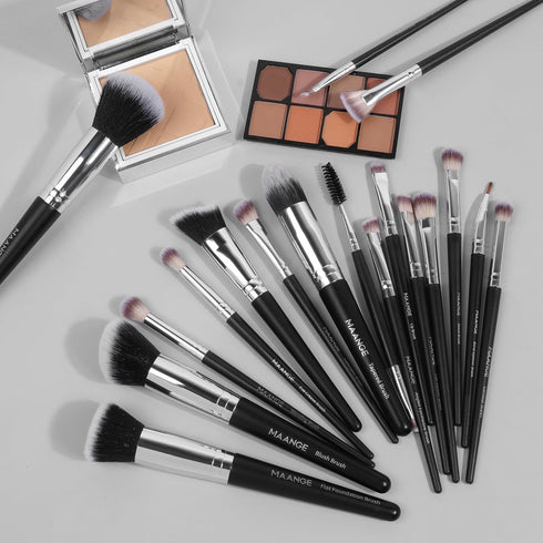 MAANGE Makeup Brushes 18 Pcs Makeup Brush Set Premium Synthetic Make up Brushes Professional Face Powder Blush Pointed Eyeshadow Blending Brush Ki...