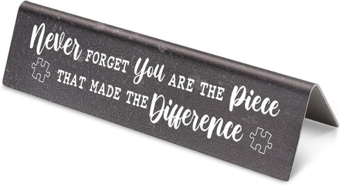 Funny Office Desk Novelty Nameplate for Coworker, Never Forget You are The Piece Nameplate Sign for Nurse Employee Going Away Appreciation Gifts, ...