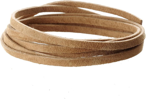 Silver Creek Leather Co Realeather SOS25-2004 Suede Leather Lace for Crafts and Jewelry Making, 0.125" x 25', Toast, 1-Spool...