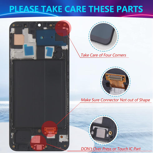 OLED Screen for Samsung Galaxy A50 2019 Screen Replacement LCD Touch Screen Display Digitizer for Samsung A50 A505 SM-A505 A505G/DS A505FDS Assemb...
