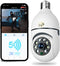 OJR 2K HD Light Bulb Security Camera, 5G/2.4G WiFi PTZ Camera Wireless Outdoor, Motion Detection and Alarm, Full Color Night Vision, Two-Way Audio...