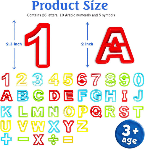 Alphabet & Numbers Dough Cutter Kit,1.5"- 2",Set of 41...