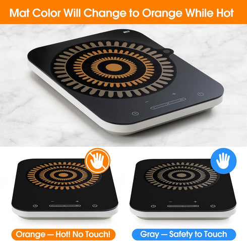 11 inch Thermochromic Silicone Induction Cooktop Protect Mat, Silicone mat for Induction Cooktop,Induction Cooktop protective cover 2 pcs...