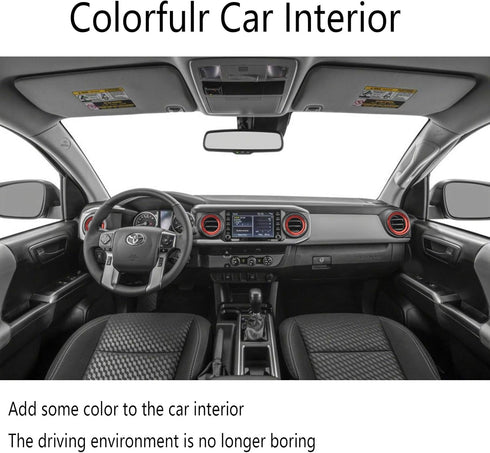 Lanyun Compatible with Toyota Tacoma A/C Vent Ring Outer Trim Decoration Covers fit 2016 2017 2018 2019 2020 2021 2022 2023 toyotaTacoma a/c Outle...