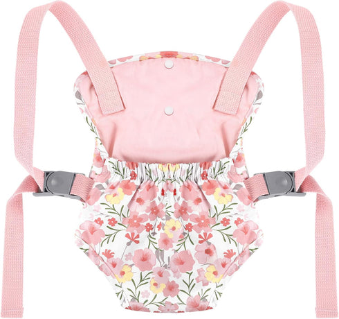 GAGAKU Baby Doll Carrier for Little Girls Baby Carrier for Dolls Reborn Baby Doll Carrier Toddlers 1-3 Years Old Babydoll Carrier - Pink Rose of S...