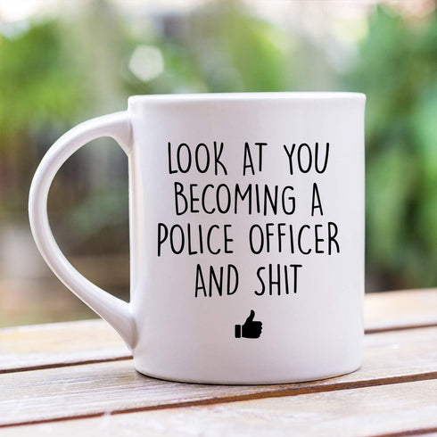 YouNique Designs Police Coffee Cup 11 Ounce Police Academy Graduation Gifts Police Officer Gifts...