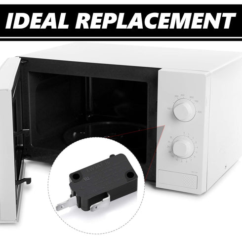 4 Pieces Microwave Oven Door Switches KW3AT-16 Switches Replacement Parts Compatible with SZM-V16-FD-63 SZM-V16-FA-63 3B73362F PS3522738, Switches...