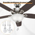 Ceiling Fan Pull Chain Extender, 2 Pcs 12 Inches Long Ceiling Fan Pull Chain Extension Pendant Ornament Set with Connector for Ceiling Fan and Lig...