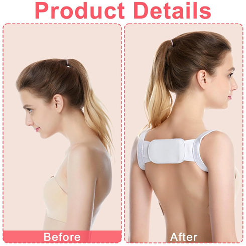 2 Pcs Posture Corrector Back Brace for Men and Women Adjustable Posture Corrector Back Braces for Upper Back Pain Relief...