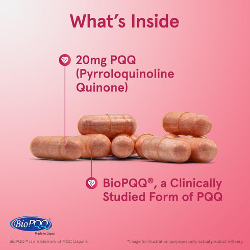 Jarrow Formulas PQQ 20 mg, Dietary Supplement, Heart, Brain, and Metabolism Support, 30 Veggie Capsules, 30 Day Supply...