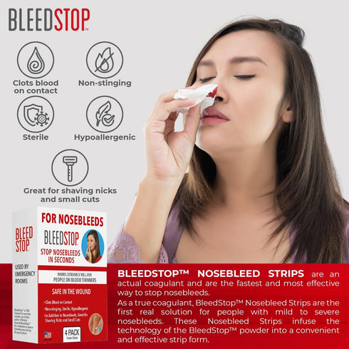 BleedStop™ First Aid Powder Strip for Blood Clotting, Trauma Kit, Blood Thinner Patients, Camping Safety, and Survival Equipment for Moderate to S...