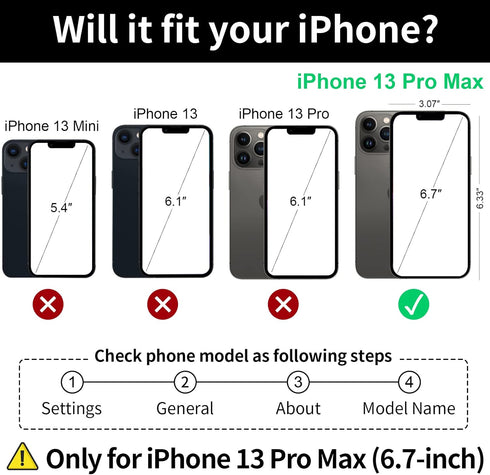 CASEOWL Magnetic Case for iPhone 13 Pro Max Wallet Case- Detachable Wallet Case for iPhone 13 Pro Max 5G - Folio Flip Leather Case Wallet with RFI...
