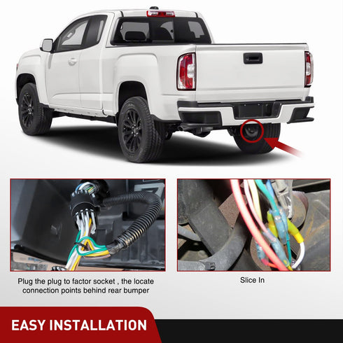 Nilight USCAR 7 Pin Trailer Wiring Harness Replacement Multi-Tow 7 Way Harness Connector 24 Inch Factory Tow Package Trailer Truck Plug Connector ...