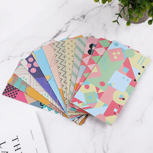 12pcs Cash Envelopes for Budgeting for A6 Budget Binder, 6-Holes Money Organizer for Cash for Cash Stuffing Envelopes...
