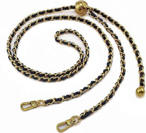 BEAULEGAN Thin Purse Chain Strap Adjustable - Replacement for Small Shoulder Crossbody Bag, 51 Inches Long Black...
