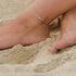 BERISO Gold Ankle Bracelets for Women 14K Gold Plated Summer Beach Simple Three Clear Beaded Ankle Bracelets for Women Minimalist Anklet for Women...