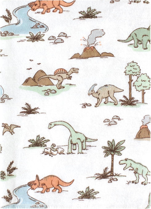 Hudson Baby Unisex Baby Cotton Flannel Burp Cloths Bundle, Dinosaur Adventures, One Size...