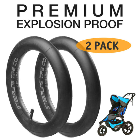 12.5'' x 1.75/2.25 Premium Explosion Proof Front Inner Tire Tube for All BOB Revolution Strollers, Stroller Strides & CE & AW - Perfect BOB Stroll...