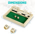 Wooden Shut The Box Game - Dice Game 2 Player,Board Game,Classics Tabletop Version,Popular Pub Game,math,travel for Kids and Adults for Classroom,...