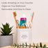 Ceramic Toothbrush and Toothpaste Holder with Bamboo Divider for Bathroom Countertop, White Toothbrush Organizer Stand for Bathroom Vanity Counter...