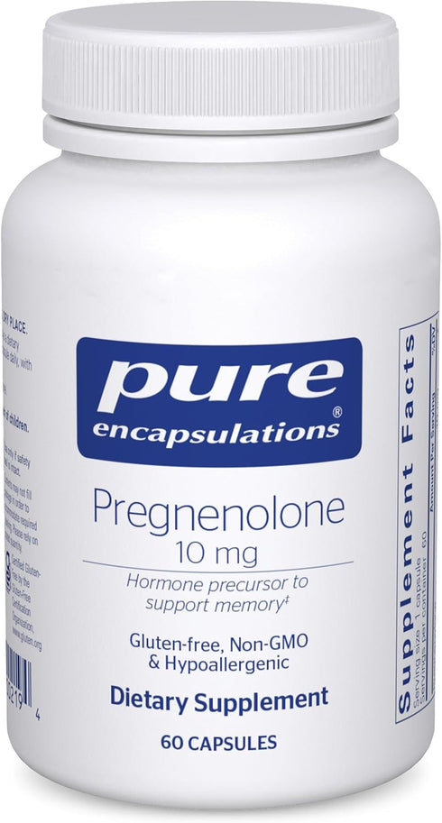 Pure Encapsulations Pregnenolone 10 mg - Support Memory & Hormone Balance* - Hormone Precursor - Gluten Free & Non-GMO - 60 Capsules...