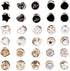 Women Shirt Brooch Buttons, LEEFONE 30 PCS Mini Cover up Button Pins, Cute Enamel Lapel Pin Set, Cardigan Collar Safety Brooch Buttons for Women C...