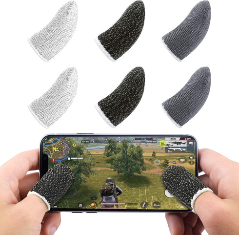 for Mobile Game Finger Sleeve Controller, Touch Screen Finger Sleeve Breathable Anti-Sweat Sensitive Shoot and Aim Keys for Rules of Survival/Kniv...