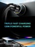 120W USB C Car Charger All-Metal PD3.0 100W/20W+18W 3 Ports Car Laptop Charger Compatible with MacBook,iPhone 15/14/13,Samsung Galaxy S23/22,Googl...