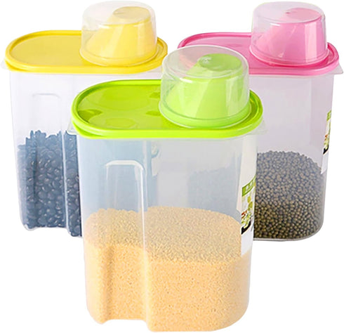 Large BPA-Free Food Storage Containers with Lid - Perfect for Storing Flour, Sugar, Grains, Rice, Cereals, and Baking Supplies for Better Kitchen ...
