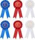 6 Pieces Award Ribbon Rosette Set Satin Participation Ribbon Honorable Ribbon Badge Blue Red and White Prize Ribbons 1st 2nd 3rd Place Medals for ...
