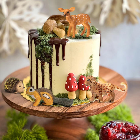 20Pcs Forest Animal Figurines, Miniature Plastic Woodland Animal Figure Toy Set for Kids Toddler Boy Girl Age 3-5 3 4 5 Party Supplies Cake Topper...