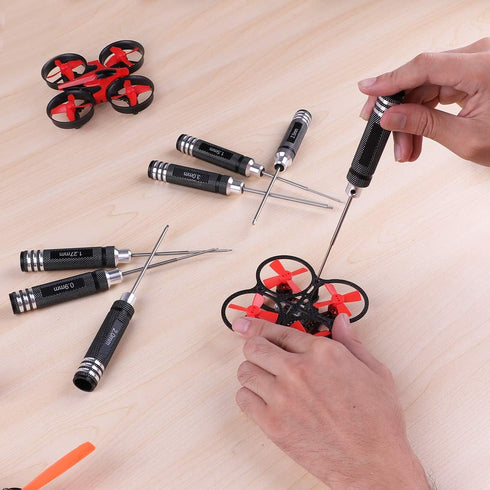 RC Hex Driver Set - 7pcs Hex Allen Screwdriver Kit 0.9mm 1.27mm 1.3mm 1.5mm 2.0mm 2.5mm 3.0mm Key Driver Repair Tools for Rc Car Traxxas Helicopte...