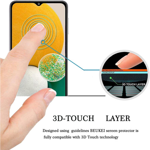 3-Pack Compatible Samsung Galaxy A13 Screen Protector Tempered Glass, Touch Sensitive, Case Friendly, 9H Hardness...