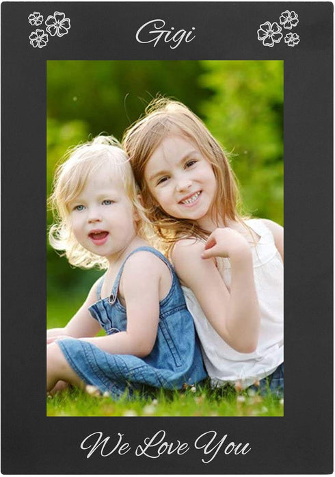 CustomGiftsNow Gigi - We Love You Engraved Anodized Aluminum Hanging/Tabletop Group Family Photo Picture Frame...