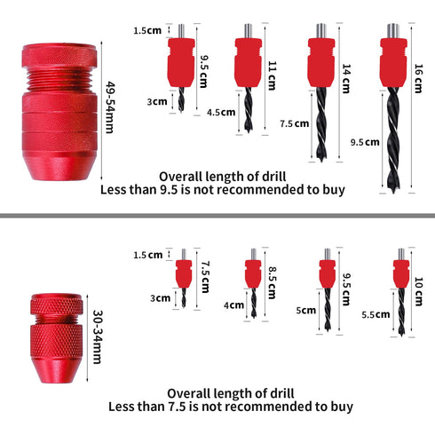 Ruitool Drill Depth Stop for Drill Bits,Adjustable Drill Stop Applicable Size Range 5/64"-3/16",15/64"-7/16",Aluminum Drill Bit Stop Collar Set fo...