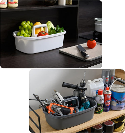 Cleaning Supplies Caddy Portable Shower Basket Supply Organizer with Handle Plastic Bucket Tool Storage for Bathroom, Bedroom, Kitchen, College Do...