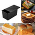 Loaf Pan with Lid, Non-Stick Bread Pan Bakeware Durable Carbon Steel Bread Toast Mold with Cover-Black...