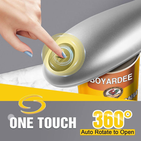 YUET Electric Tin Opener Can Openers Portable One Touch Automatic Battery Operated Hands-Free for Seniors with Arthritis Eliminate Hand Pain HelpP...