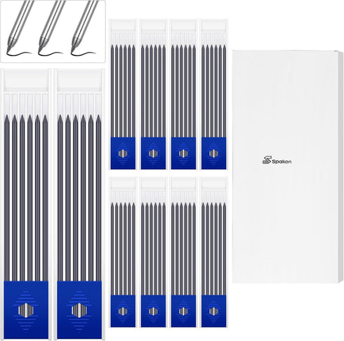 60 Pieces 2.8 mm Solid Carpenter Pencil Set Pencil Refills for Carpenter Carpenter Marker Woodworking Mechanical Pencil for Writing, Drawing, Draf...