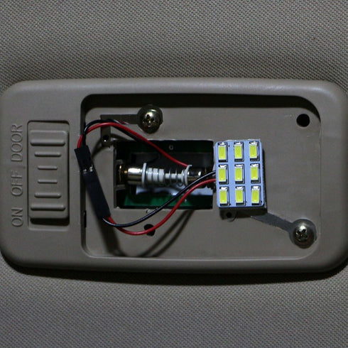 YM E-Bright 6-Pack Cool White 5730 9SMD Led Panel Dome Light Auto Car Reading Interior Light DC 12V With T10 / BA9S / Festoon Adapters...