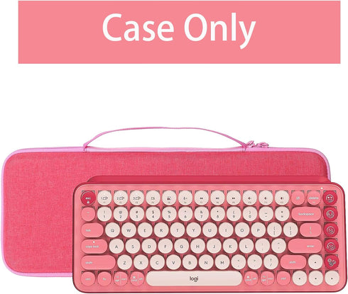 Aenllosi Hard Carrying Case Compatible with Logitech POP Keys Mechanical Wireless Keyboard (Pink)(Case Only)...