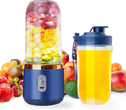 Portable Blender, 20 Oz Mini Personal Size Blender for Shakes and Smoothies with 6 Blades, Rechargable Blender, 4000mAh Electric Blender for Kitch...