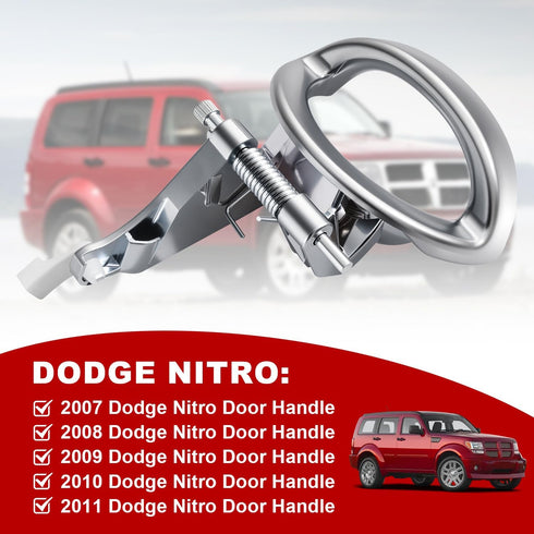 FAERSI 81633 Interior Door Handle Front/Rear Right Passenger Side Replacements for Dodge Nitro 2007 2008 2009 2010 2011 Door Handle,Chrome...