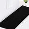 Upgrade Luxury Black Bathroom Rug Mat 17"x47.5", Ultra Soft Thick Absorbent Bath Mats, Non Slip Chenille Toilet Mat for Bathroom, Bedroom, Kitchen...