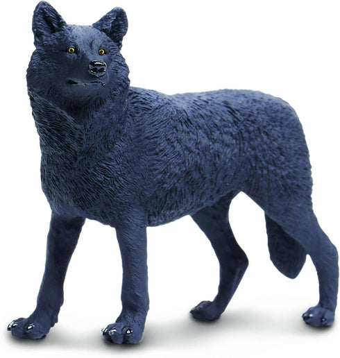 Safari Ltd. Black Wolf Figurine - Realistic 5.3" Figure - Educational Toy for Boys, Girls, and Kids Ages 1+...
