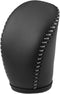 Gear Shift Head Knob Cover Transmission Lever Trim for Infiniti Q50 2018 2019 2020 2021 2022 2023 2024 Faux Leather Black Gray Stitches...