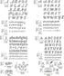 BENECREAT 4PCS 4x7 Inch Alphabet Number Metal Stencils 4 Style Steel Stencil Template for Wood Carving, Drawings and Woodburning, Engraving and Sc...